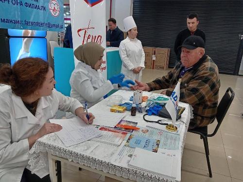On November 14, in connection with World Diabetes Day, free medical examinations were organized in all cities and districts of the Fergana region