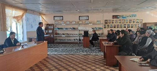 06.02.2025 in Nurata district of Navoi region Chief physician of Navoi branch of Republican specialized scientific-practical medical center of endocrinology named after academician Y.H.Turakulov Mirubaidov N.Sh. held a training seminar.