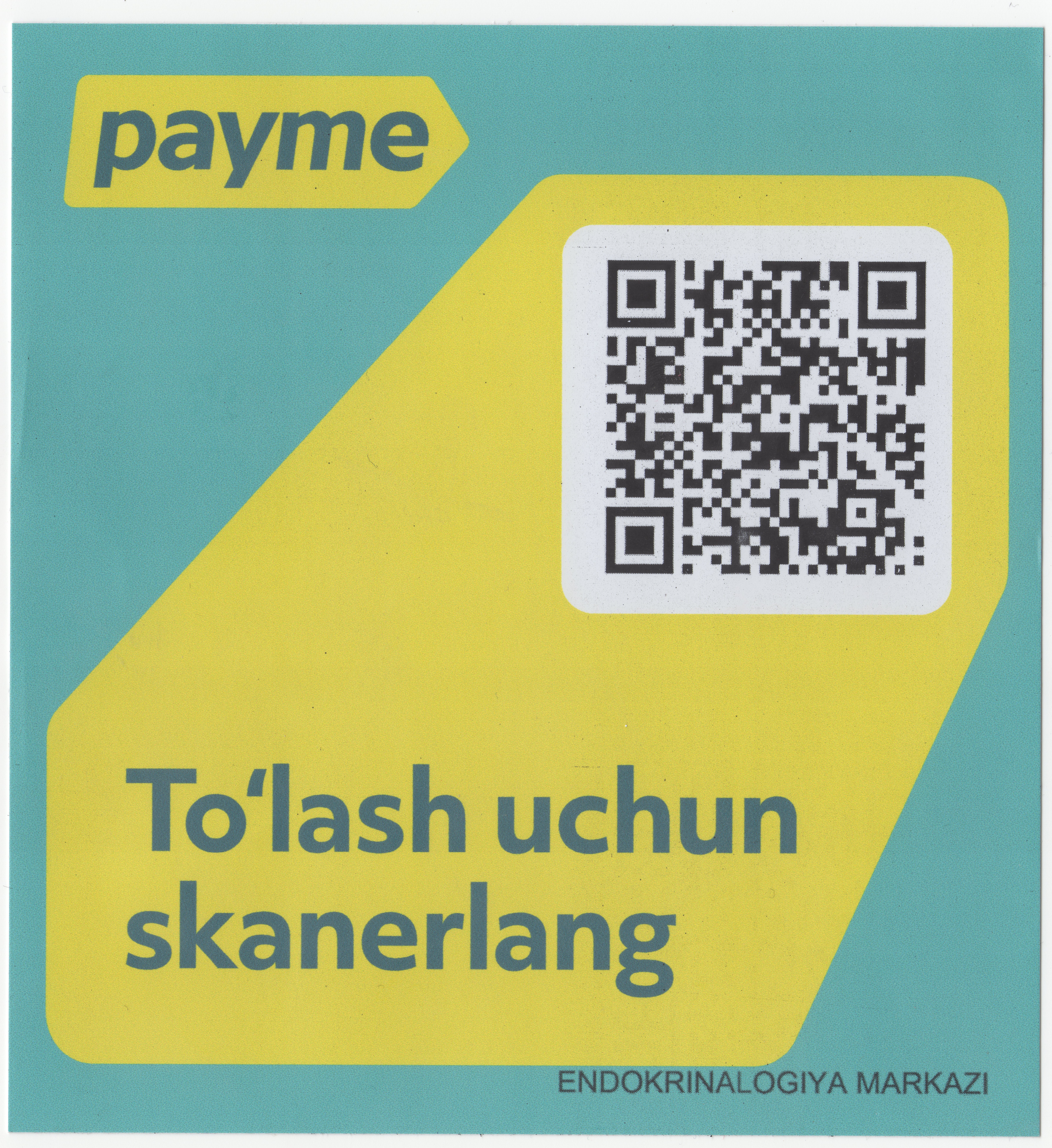 Paying with PAYME has become easier! We would like to inform you that now you can pay at our Center not only at the cash desk, without queuing, with the help of PAYME QR codes application.