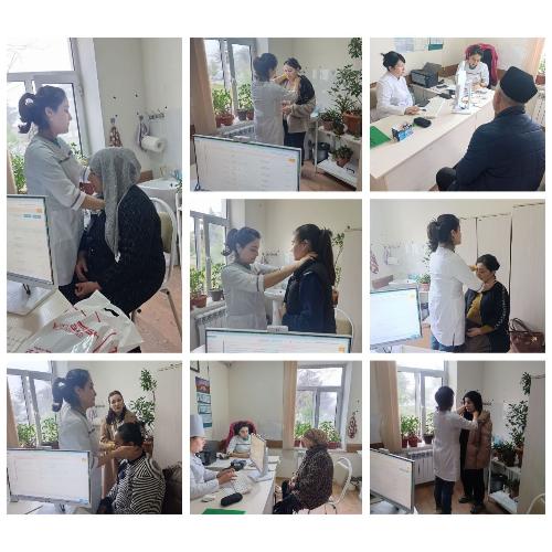On February 17, 2026, a qualified endocrinologist of the RSPMCE, PhD Diyora Inagamova, conducted an in-depth medical examination of the population in the Jizzakh city