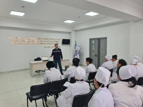 Toshkent shahrining tumanlaridagi kuratorlar bemorlarni 6 ta endokrin nozologiya bo‘yicha marshrutizatsiya qilish togrisida o‘quvdan o‘tdilar va o‘quv yakunida trener sertifikatlariga ega bo‘ldilar.