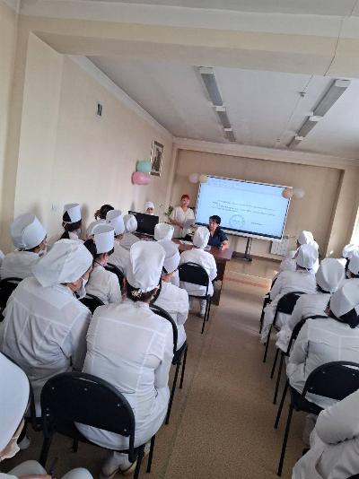 On February 18, 2025, in the 16th SP-service of Almazar district, an examination was carried out by endocrinologist Kahn E.A. of RSSPMCE named after academician E.H. Turakulov.