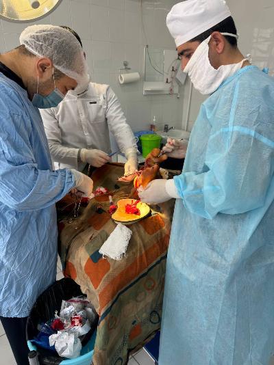 For human dignity!  February 26, 2025 Together with the employee of RSNPMCE Alimkhanov .O.O., who was trained in Germany, and surgeon of the department Saidnazarov .H.A., who was trained in Turkey, 10 patients were examined.