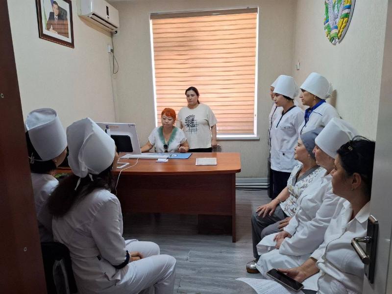 On July 14.07.2026, E.A. Kan, the supervisor of the Almazar District of Tashkent, conducted an inspection of the endocrinology service at the primary care unit of the 19th Rural Hospital in the Almazar District. 