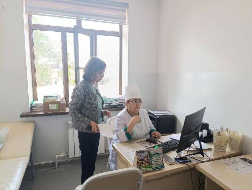 26.04.2025 йил Тошкент шахар филиали энокринологи  томонидан Учтепа тумани 22-ОП ва МКТП хизмати ўрганилди.