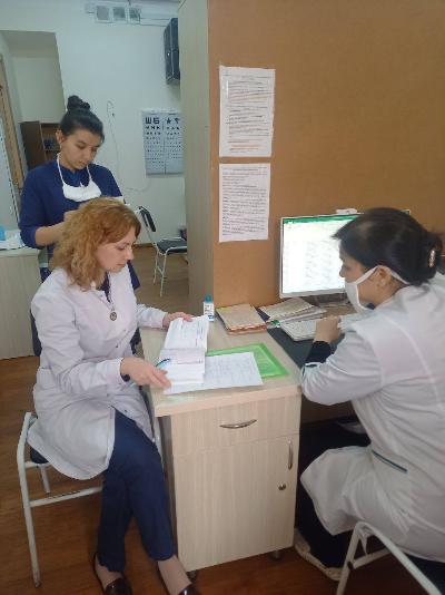 On February 24, 2025, in the 3rd SP-service of Mirabad district, an examination was conducted by endocrinologist Panisheva E.N. of Tashkent branch of RSNPMCE named after academician E.H. Turakulov.