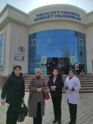 On February 13, 2025, in Mirzachul district of Jizzak oblast, an in-depth medical examination and visiting visit of the Head of Internal Diseases Department were held. 