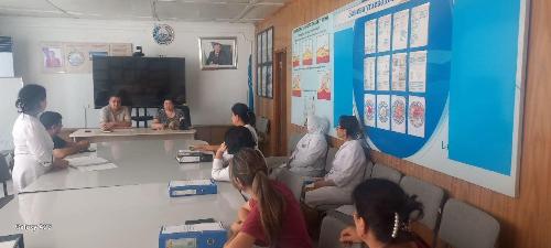 For human dignity!  In Bukhara Regional Endocrinology Dispensary and familiarized with the working folder for screening, checked the reliability of screening tests and the state of medical documents.