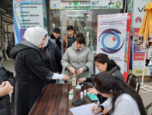 For human dignity! “Month of struggle against diabetes mellitus” on November 11, 2024 Fergana branch of RSNPMCE named after academician E.H.Turakulov took part in dispensary activities held in ‘Dehkan market’ of Kuva district.