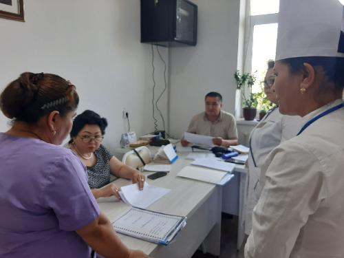 For human dignity! M.A.Aihodzhaeva and head doctor of dispensary Sh.M.Narziev familiarized with the work of endocrinological examination in Buribek PPS and ICP of 35 residents, conducted medical examination, gave recommendations on treatment of patients