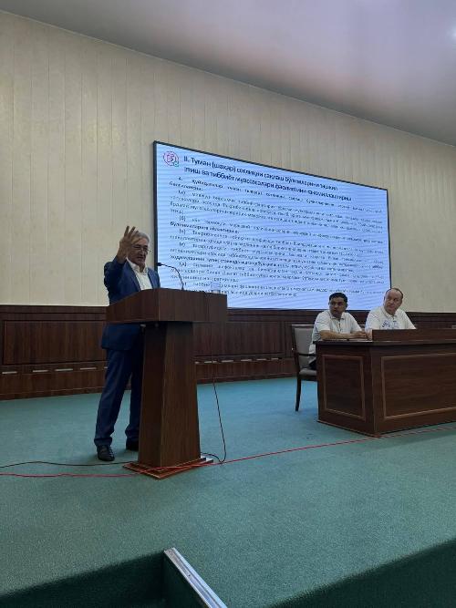 On May 23, 2025, in the conference hall of Samarkand City State Medical University, a meeting was held with the participation of the Director of RSNPMCE, Doctor of Medical Sciences, Professor A.V. Alimov
