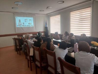 For human dignity! February 27, 2025 From the side of endocrinologist, curator of Jizzak region, employee of RSSPMCE acadю E.H.Turakulov, Candidate of Medical Sciences Nazarova N.S., who passed the internship in Dusseldorf, Germany, held a master class.