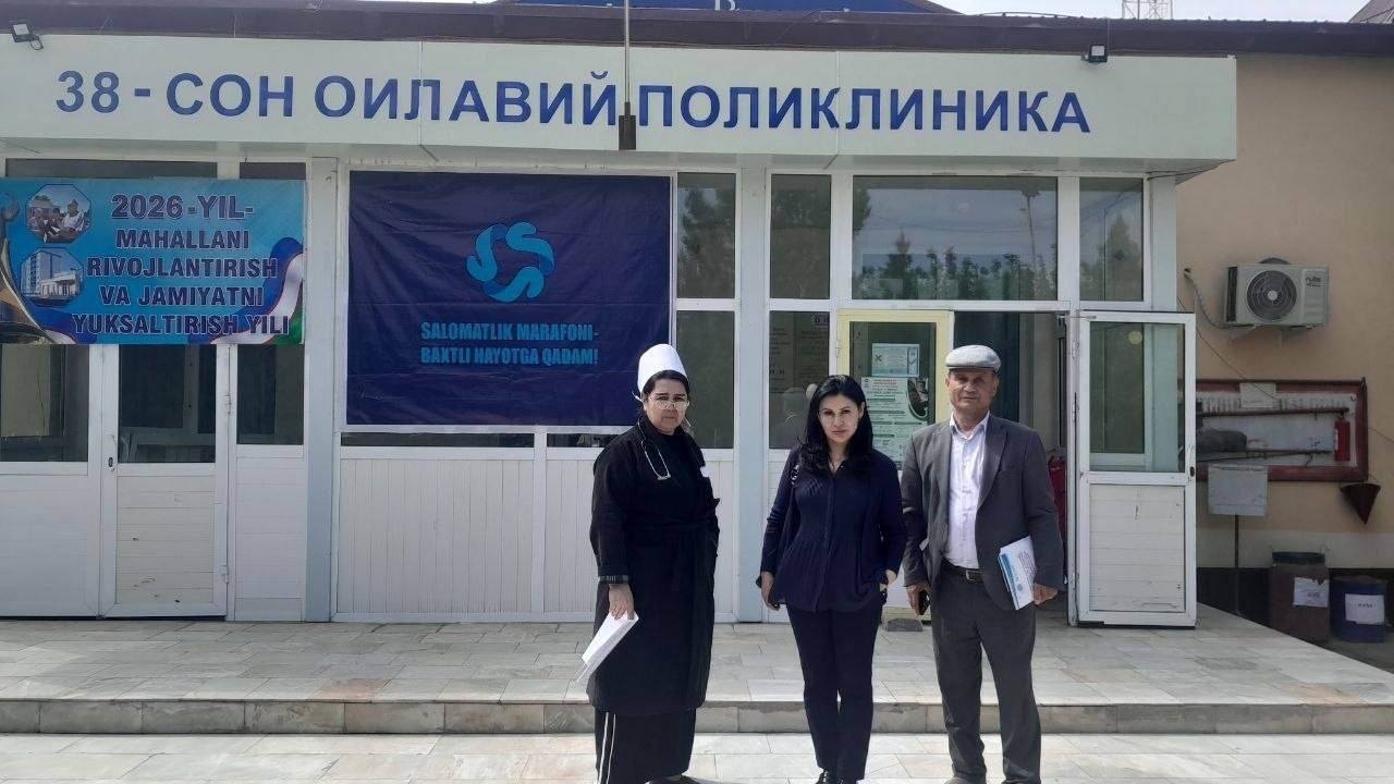 The doctor-curator of the Xorezm region, Narimova G.D., visited the region on April 20-22 and together with district curators of 4 districts
