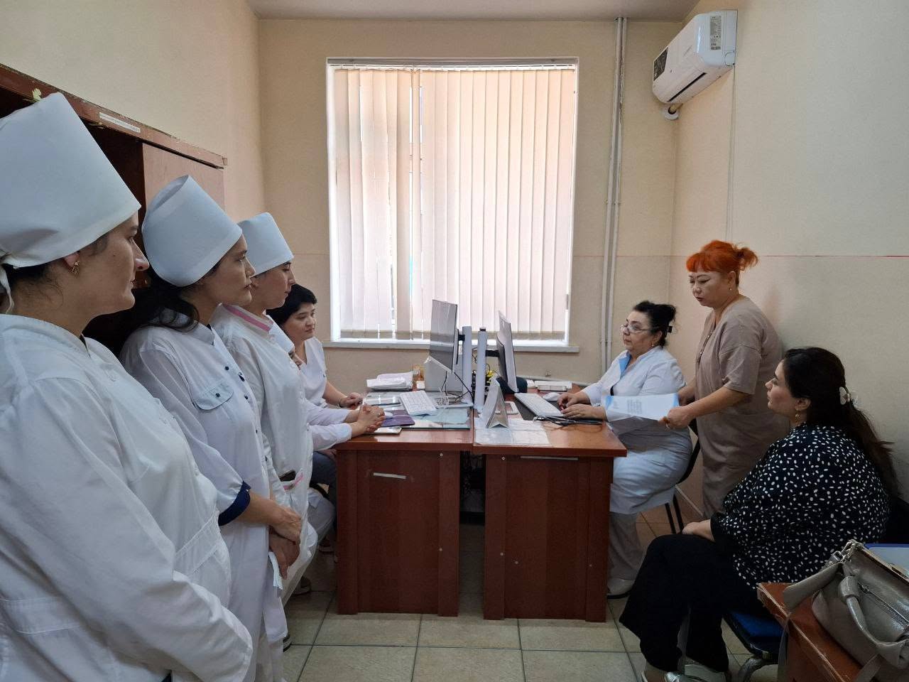 15 сентября 2026 года куратор Алмазарского района города Ташкента Е.А. Кан провел инспекцию состояния эндокринологической службы в первичном звене 19-го СП Алмазарского района. 