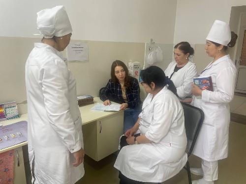 16.04.2025 yil Akademik Yo.X To‘raqulov nomidagi RIEIATM toshkent shaxar filiali endokrinolog-shifokori Yunusobod tuman kuratori Xotamova F.O. Yunusobod tumani 49 oilaviy poliklinika xizmati o‘rganildi.